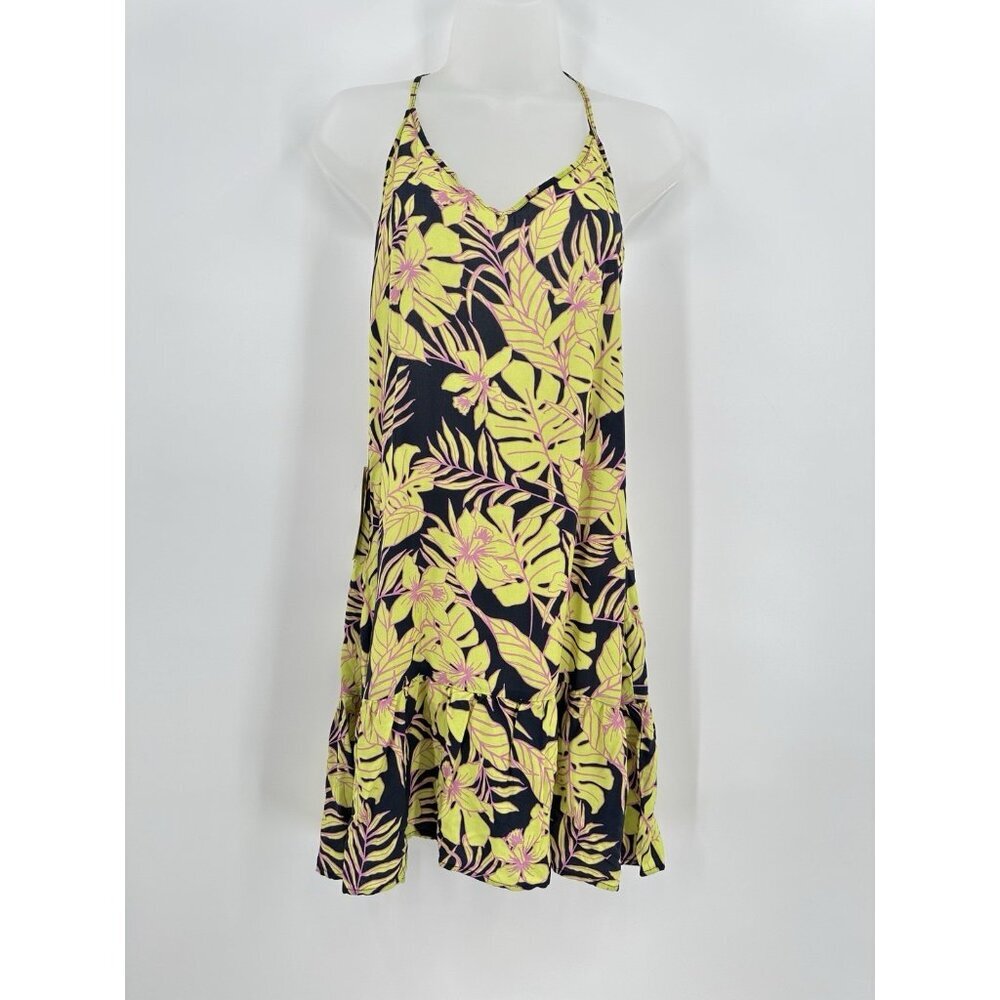 Maaji Tropic Linn Short Dress size M Medium NWT Yellow Halter Beach Mini Rayon